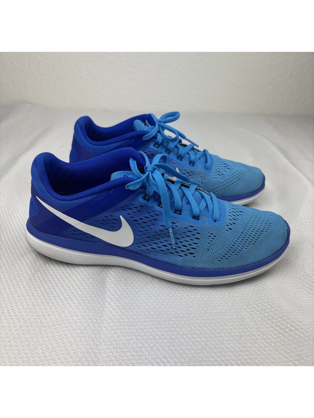 NIKE Flex 2016 Blue Running Shoes Womens Size 9.5 Athletic Training 830751-401